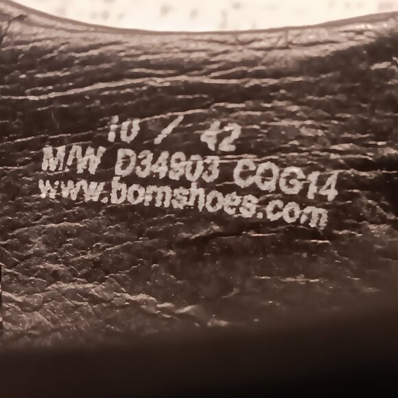 Born women's black leather block heel shooties shoe booties sz 10 - Picture 12 of 13